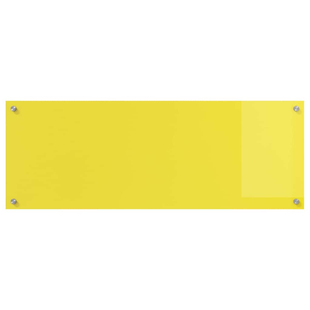 Kitchen Backsplash Yellow 110 x 40 x 0.6 cm Tempered Glass